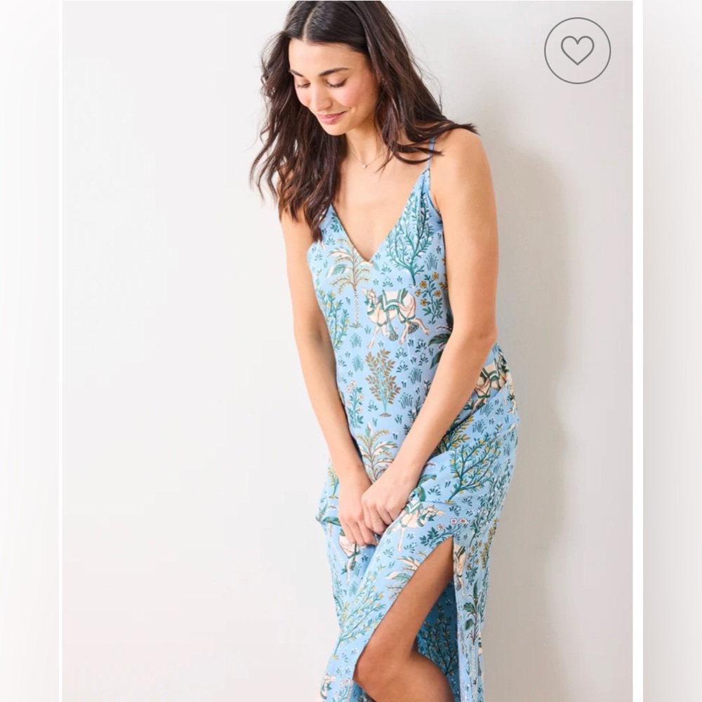 Printfresh Eco Satin Chic to Sleep Nightie, In Camels Courtyard, Size Small